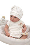 Billede af Dukke Reborn 40 cm.  Aday m. beige babynest