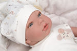 Billede af Dukke Reborn 40 cm.  Aday m. beige babynest