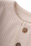 Billede af Dragt - romper ribbede - beige